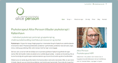 Desktop Screenshot of alicepersson.dk