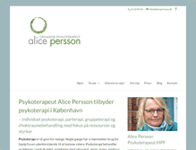 Tablet Screenshot of alicepersson.dk